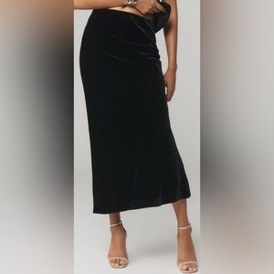 Anthropologie Tilda Maxi Velvet Skirt